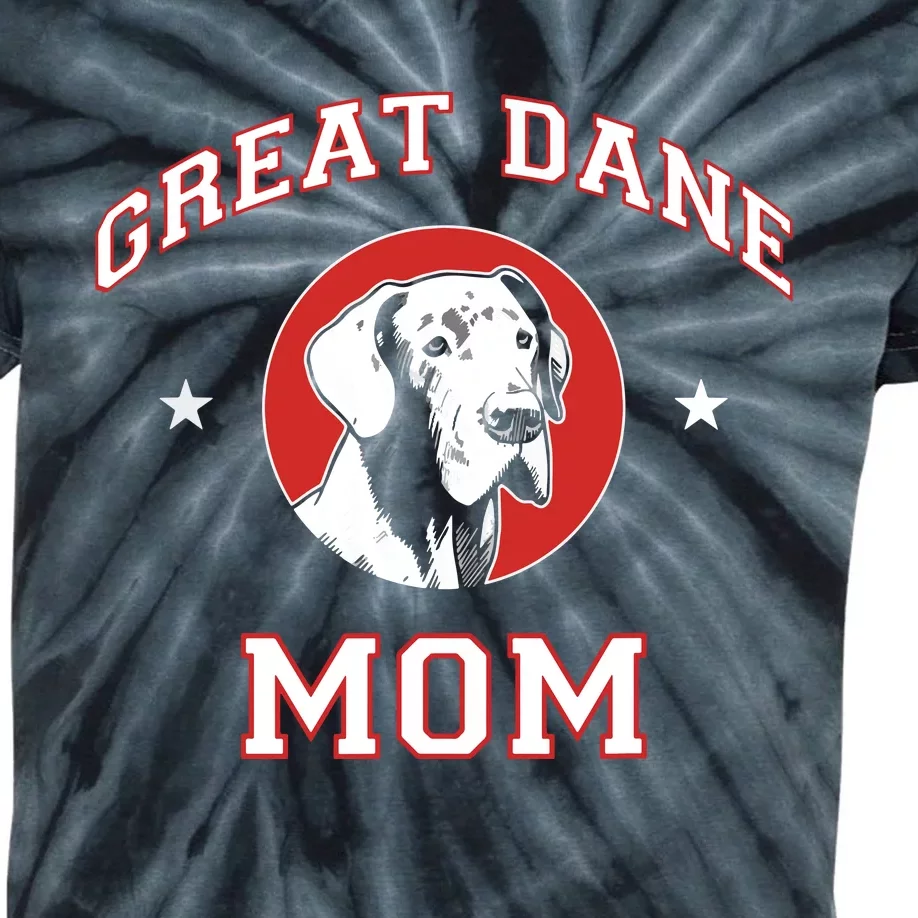 Great Dane Mom Dog Mother Kids Tie-Dye T-Shirt