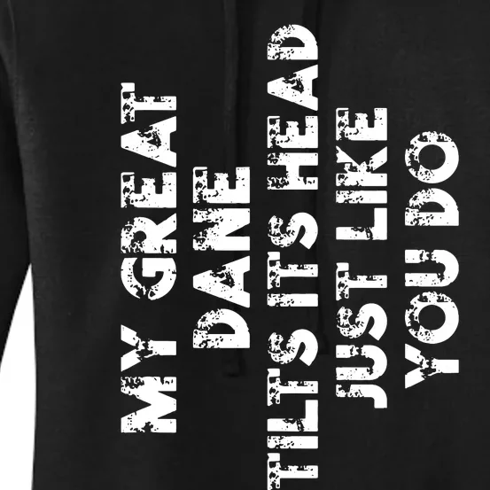 Great Dane Mom Dad Funny Dog Lover Gift Women Men Kids Women's Pullover Hoodie