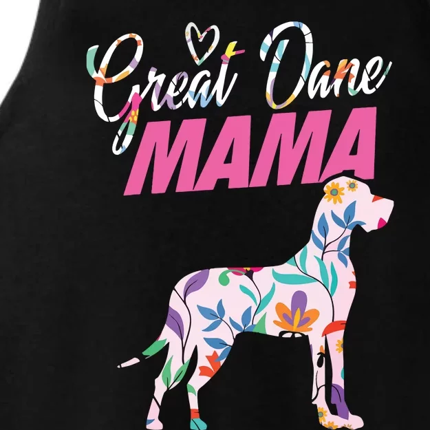 Great Dane Mom Mama Grandma Dog Lover I Great Dane Ladies Tri-Blend Wicking Tank