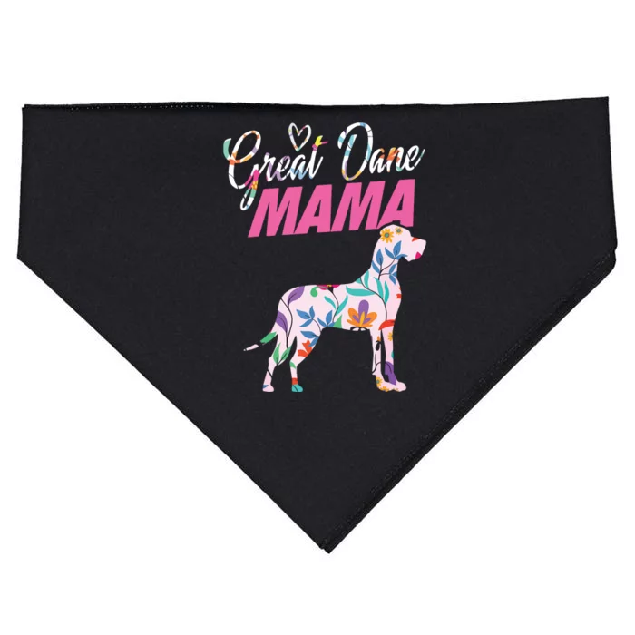 Great Dane Mom Mama Grandma Dog Lover I Great Dane USA-Made Doggie Bandana