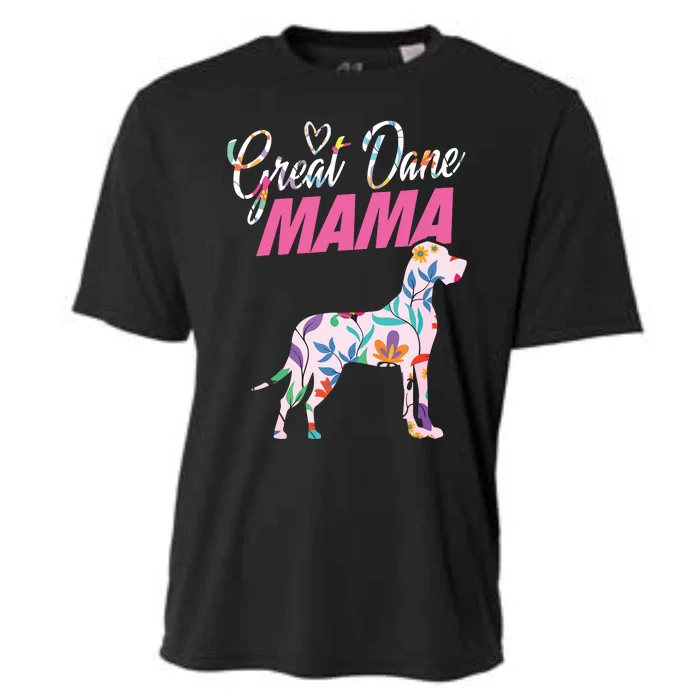 Great Dane Mom Mama Grandma Dog Lover I Great Dane Cooling Performance Crew T-Shirt