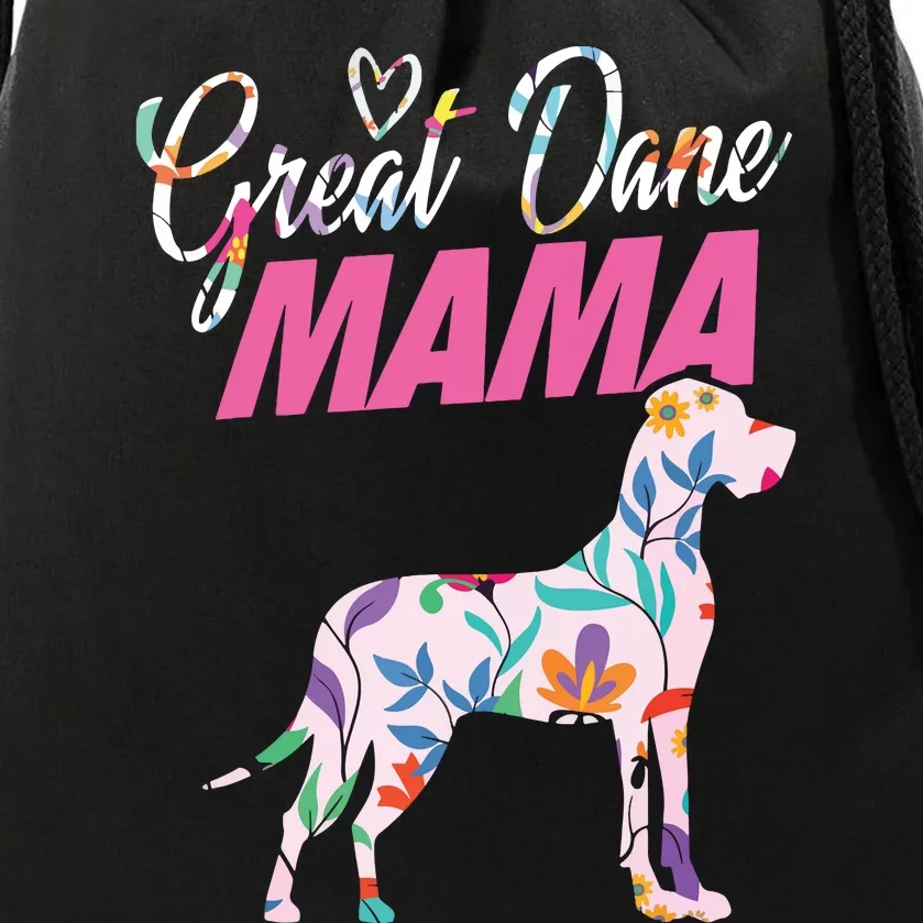 Great Dane Mom Mama Grandma Dog Lover I Great Dane Drawstring Bag