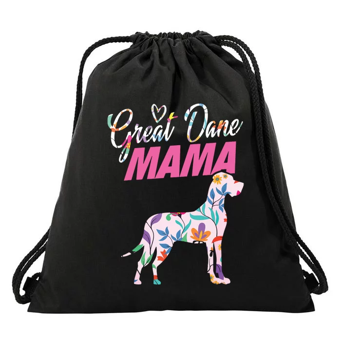 Great Dane Mom Mama Grandma Dog Lover I Great Dane Drawstring Bag