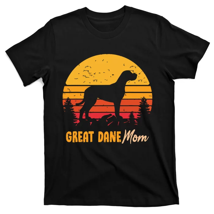 Great Dane Mom Mama Vintage Retro Dog Women T-Shirt