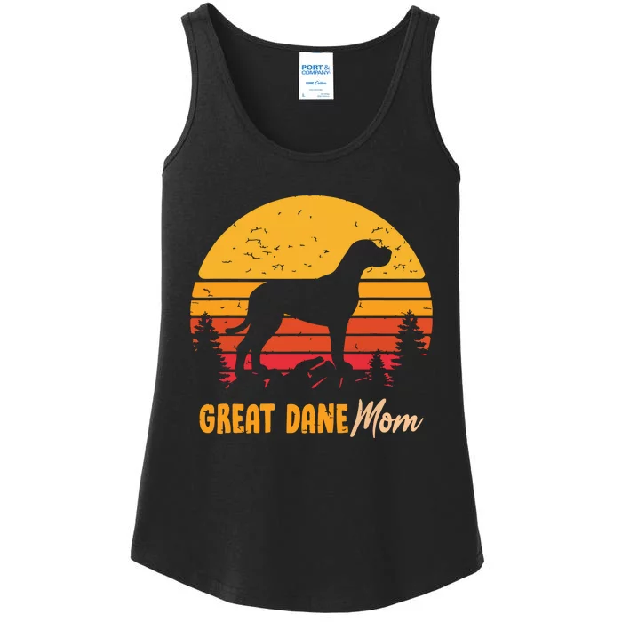 Great Dane Mom Mama Vintage Retro Dog Women Ladies Essential Tank