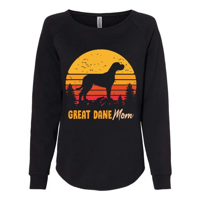 Great Dane Mom Mama Vintage Retro Dog Women Womens California Wash Sweatshirt