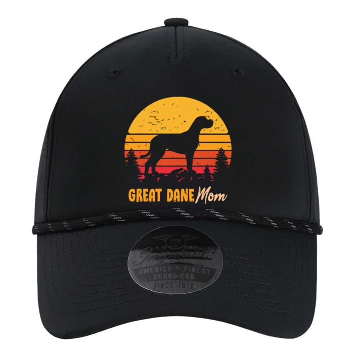 Great Dane Mom Mama Vintage Retro Dog Women Performance The Dyno Cap