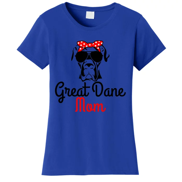 Great Dane Mom Vintage Funny Cute Dog Great Dane Mama Funny Gift Women's T-Shirt