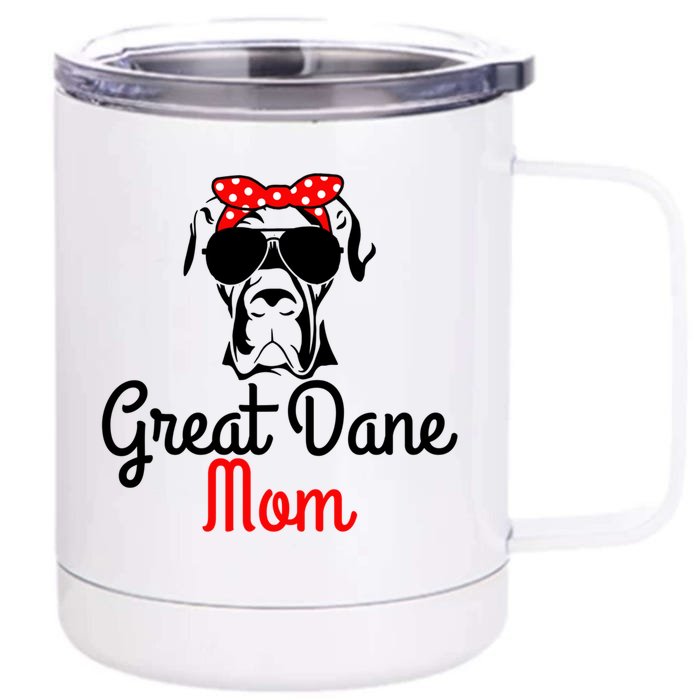 Great Dane Mom Vintage Funny Cute Dog Great Dane Mama Funny Gift Front & Back 12oz Stainless Steel Tumbler Cup