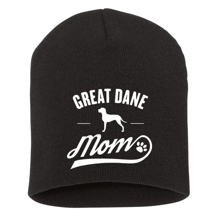 Great Dane Mom Dog Owner Lover Short Acrylic Beanie