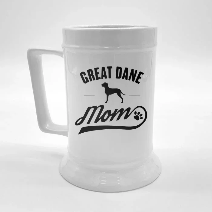 Great Dane Mom Dog Owner Lover Front & Back Beer Stein