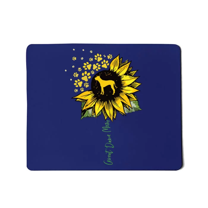 Great Dane Mom Sunflower Great Dane Lover Gifts Dog Mom Mama Mousepad