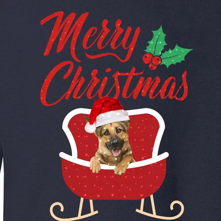 GermanShepherd Dog Merry Christmas Design For The Holiday Season! Toddler Sweatshirt