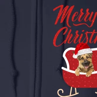 GermanShepherd Dog Merry Christmas Design For The Holiday Season! Full Zip Hoodie