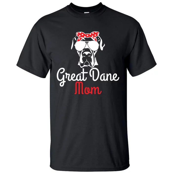 Great Dane Mom Vintage Funny Cute Dog Great Dane Mama Tall T-Shirt