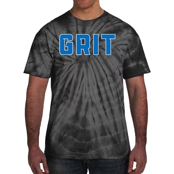 Grit Detroit Michigan Blue And White Tie-Dye T-Shirt