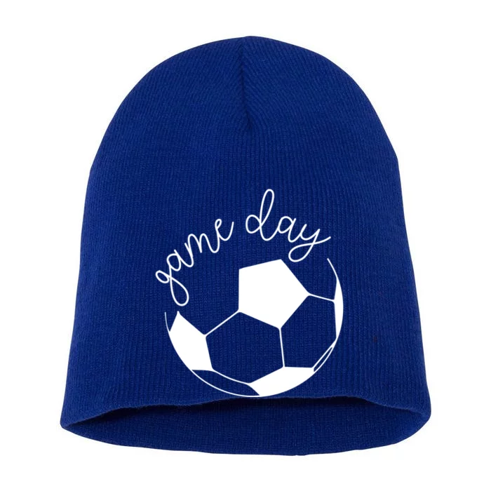 Game Day Mom Soccer Gift Short Acrylic Beanie