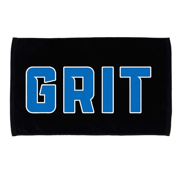 Grit Detroit Michigan Blue And White Microfiber Hand Towel