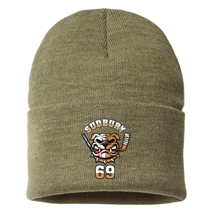 Great Design New Year 2024 Shoresy 69 Sudbury Blueberry Bulldogs Letterkenny Sustainable Knit Beanie