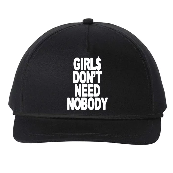 Girl$ DonT Need Nobody Blur Snapback Five-Panel Rope Hat