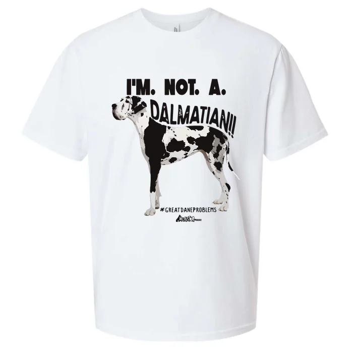 Great Dane Not A Dalmatian Harlequin Dane Funny Dog Sueded Cloud Jersey T-Shirt