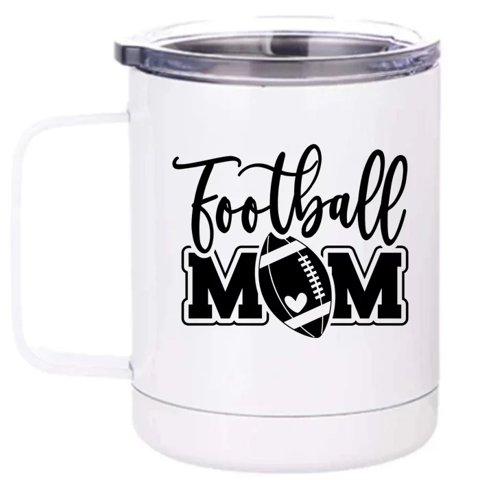 Game Day Or High School Football Mama Football Mom Great Gift Front & Back 12oz Stainless Steel Tumbler Cup