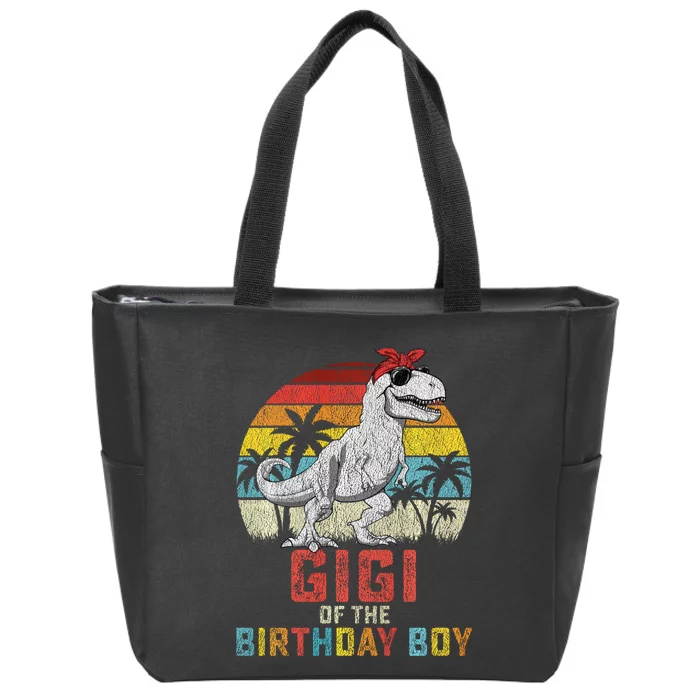 Gigi Dinosaur Of The Birthday Matching Family Sweat Zip Tote Bag