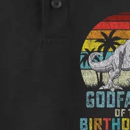 Godfather Dinosaur Of The Birthday Matching Family Dry Zone Grid Performance Polo