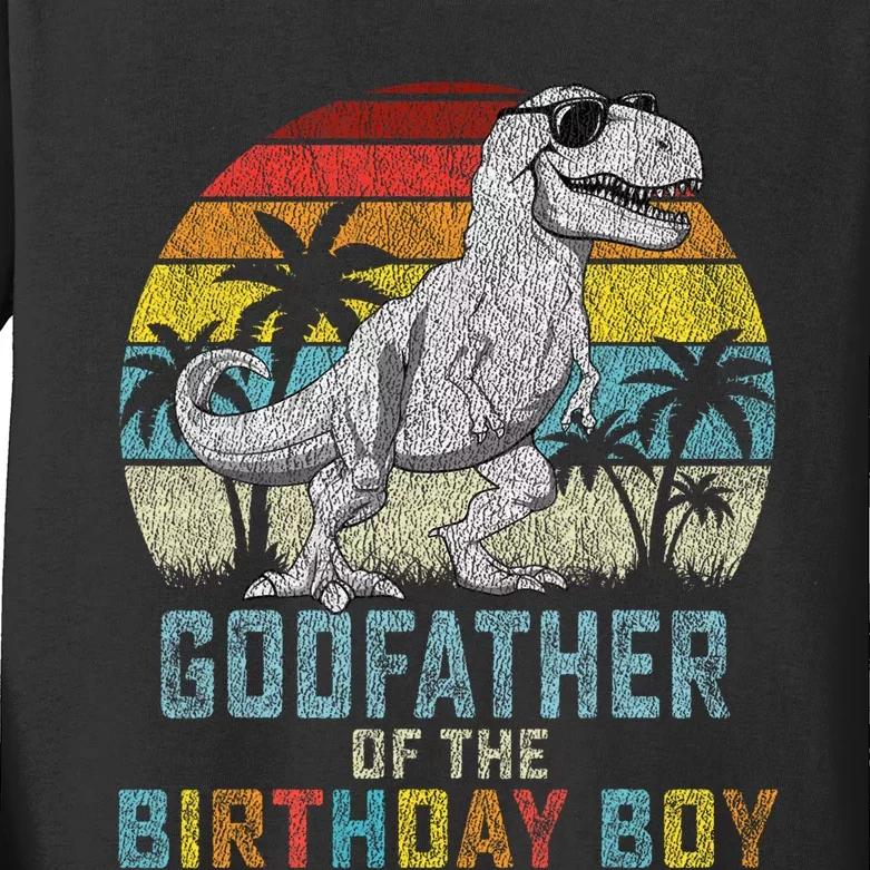 Godfather Dinosaur Of The Birthday Matching Family Kids Long Sleeve Shirt