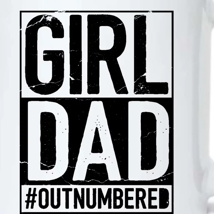 Girl Dad Outnumbered Gift Fathers Day From Wife Daughter Great Gift Black Color Changing Mug