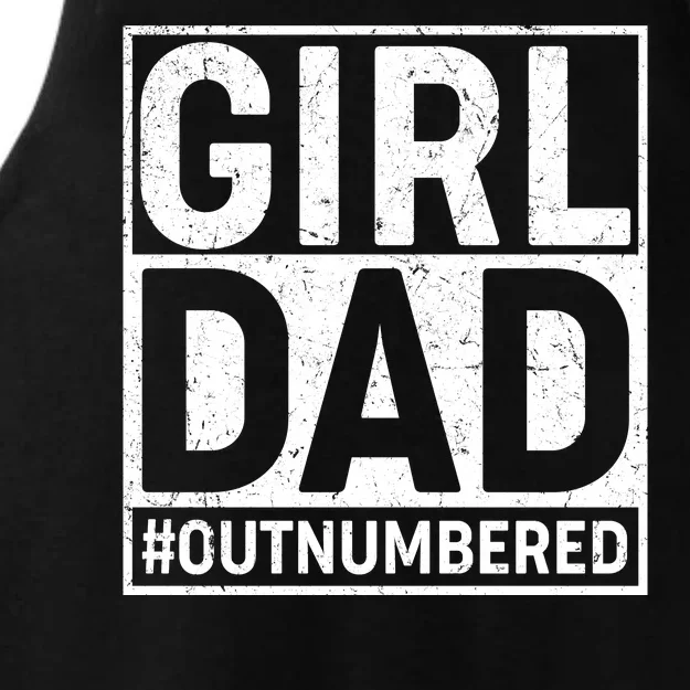 Girl Dad #OutNumbered Ladies Tri-Blend Wicking Tank