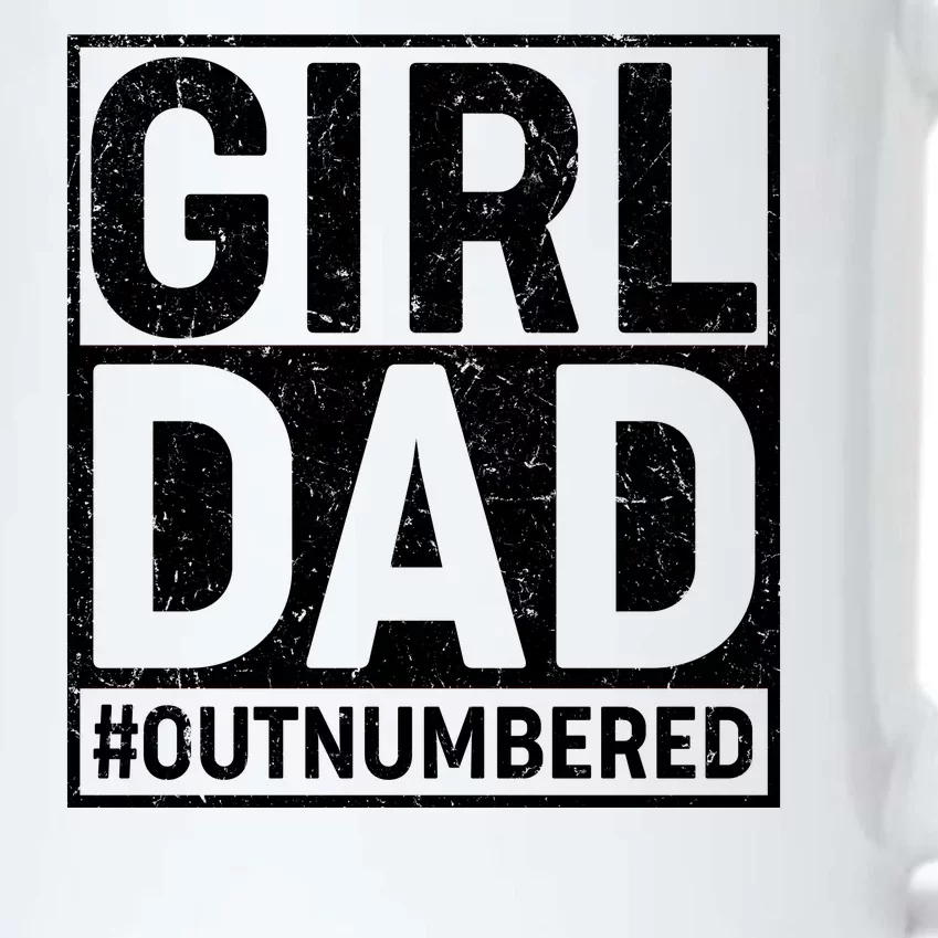 Girl Dad #OutNumbered Black Color Changing Mug