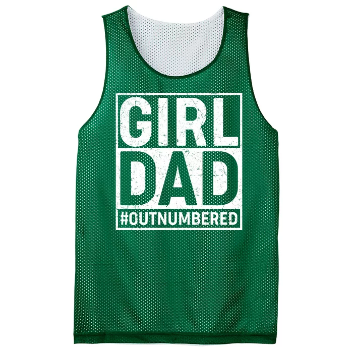 Girl Dad #OutNumbered Mesh Reversible Basketball Jersey Tank