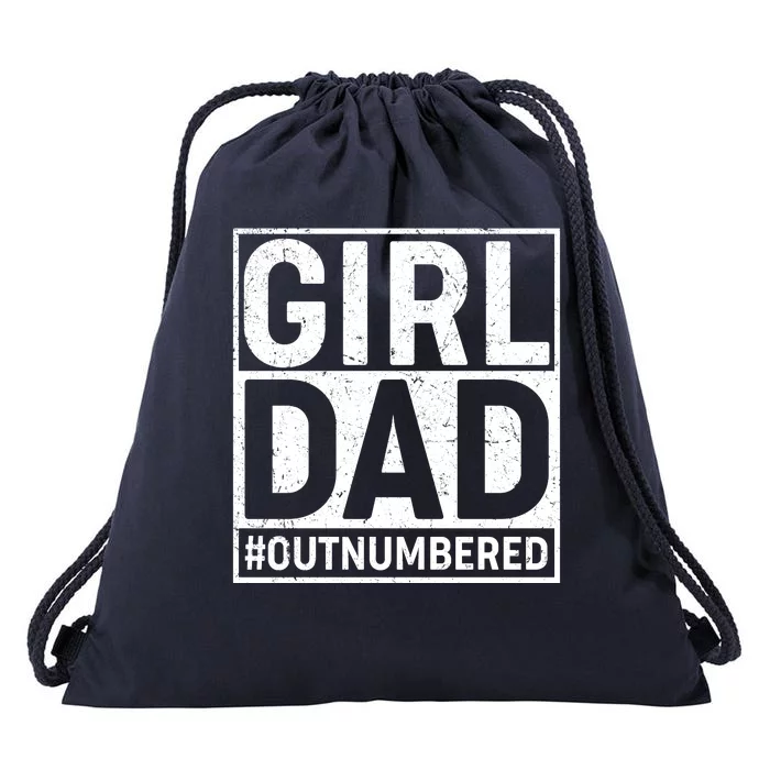 Girl Dad #OutNumbered Drawstring Bag