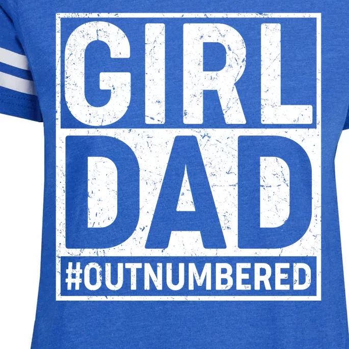 Girl Dad #OutNumbered Enza Ladies Jersey Football T-Shirt