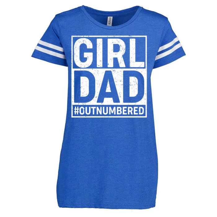 Girl Dad #OutNumbered Enza Ladies Jersey Football T-Shirt