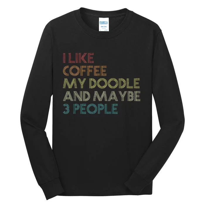 Goldendoodle Dog Owner Coffee Lovers Gift Vintage Retro Tall Long Sleeve T-Shirt