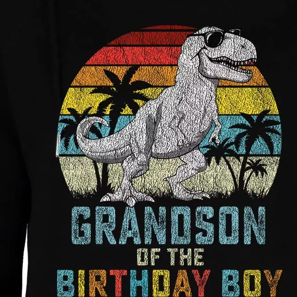 Grandson Dinosaur Of The Birthday Matching Family Womens Funnel Neck Pullover Hood