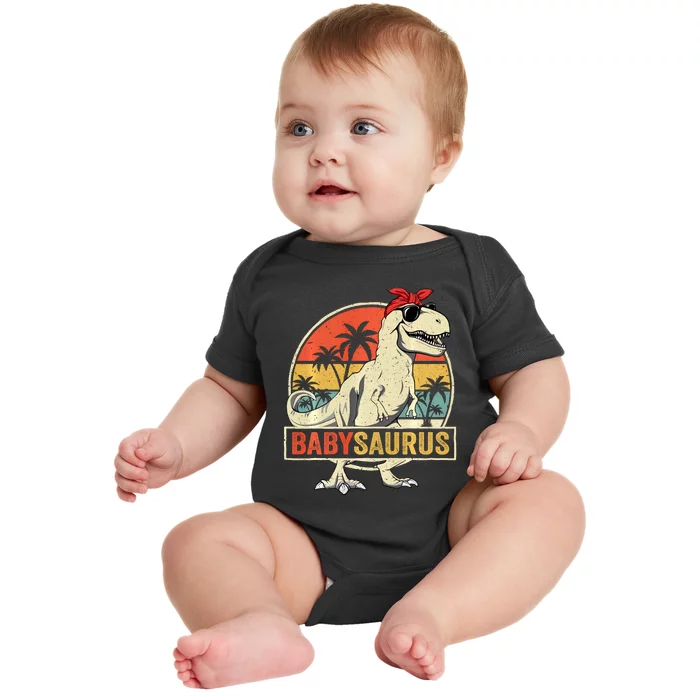 Granny Dinosaur Of The Birthday Matching Family Sweat Baby Bodysuit