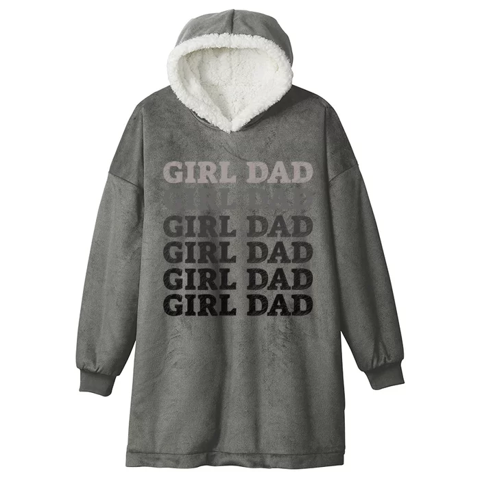 Girl Dad Outnumbered Proud New Father Gift Hooded Wearable Blanket