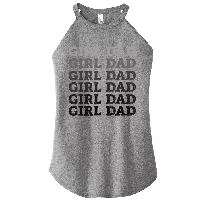 Girl Dad Outnumbered Proud New Father Gift Women’s Perfect Tri Rocker Tank