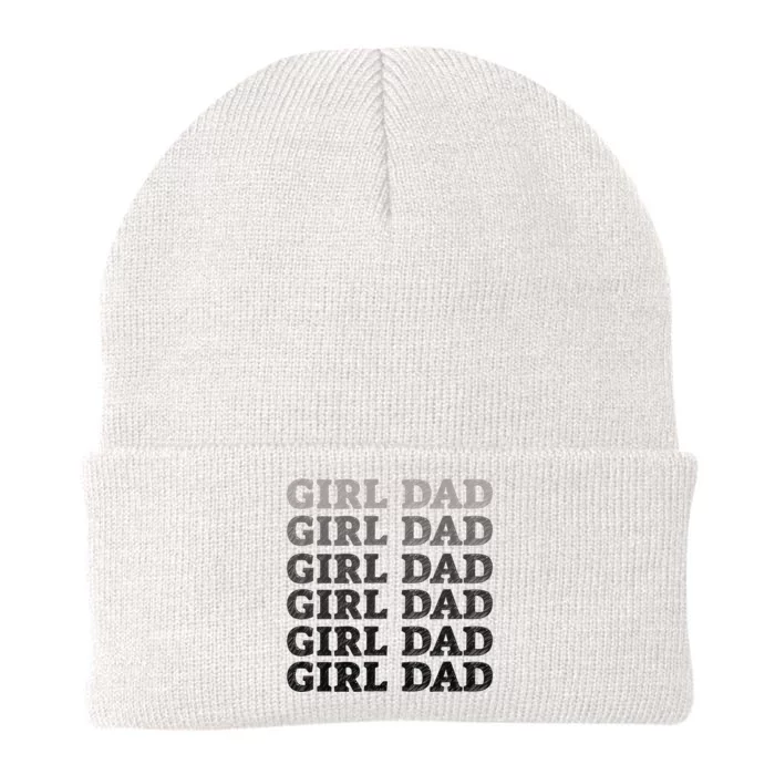 Girl Dad Outnumbered Proud New Father Gift Knit Cap Winter Beanie