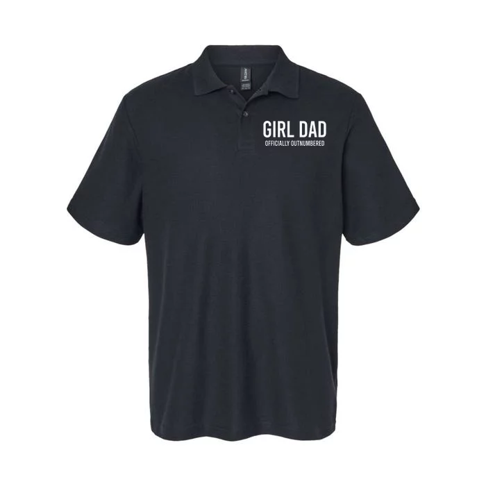 Girl Dad Officially Outnumbered Funny Softstyle Adult Sport Polo