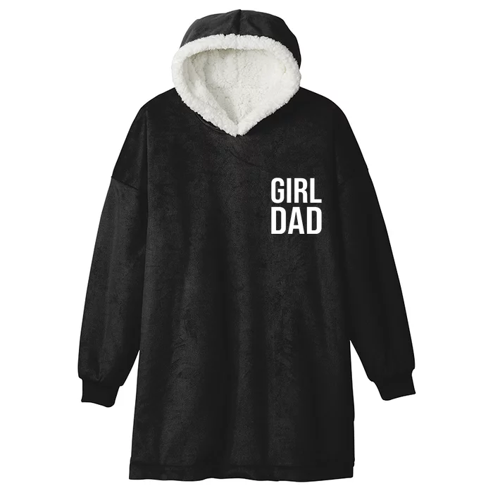 Girl Dad Pocket Print Daddy Papa Father's Day Hooded Wearable Blanket