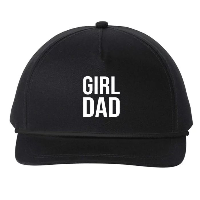 Girl Dad Pocket Print Daddy Papa Father's Day Snapback Five-Panel Rope Hat