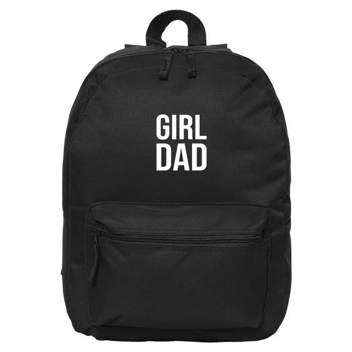 Girl Dad Pocket Print Daddy Papa Father's Day 16 in Basic Backpack