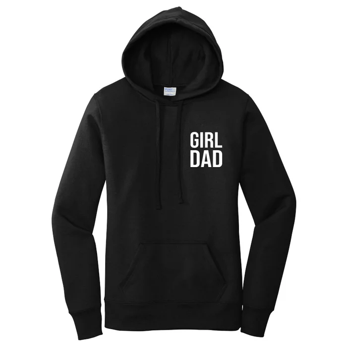 Girl Dad Pocket Print Daddy Papa Father's Day Women's Pullover Hoodie