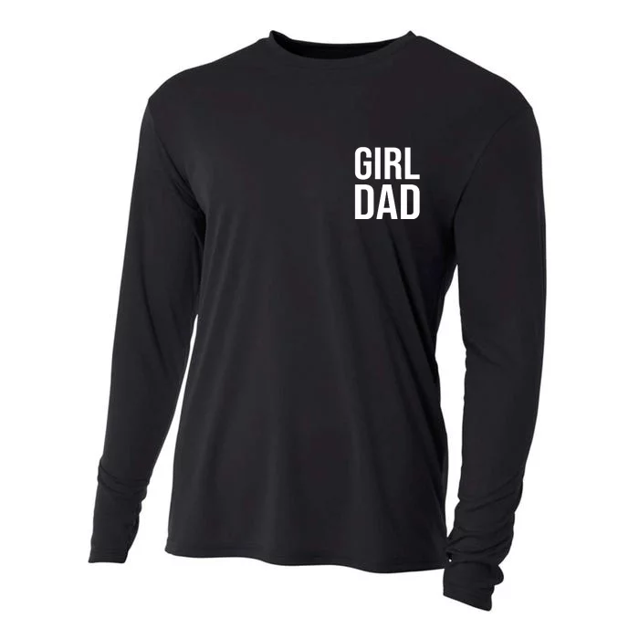 Girl Dad Pocket Print Daddy Papa Father's Day Cooling Performance Long Sleeve Crew