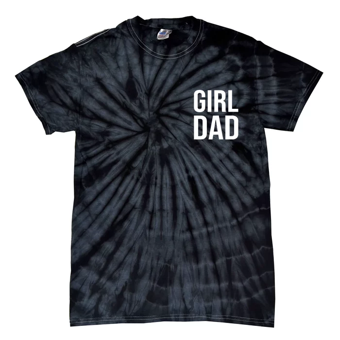 Girl Dad Pocket Print Daddy Papa Father's Day Tie-Dye T-Shirt