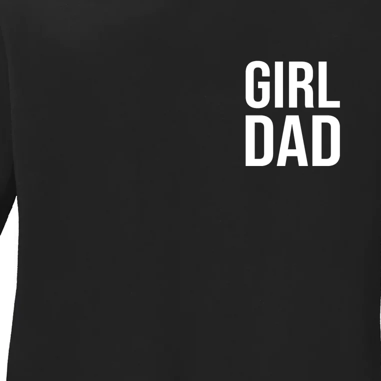 Girl Dad Pocket Print Daddy Papa Father's Day Ladies Long Sleeve Shirt